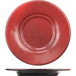Блюдце универсальное «Млечный путь красный»; фарфор; D=15, 5см; красный, черный