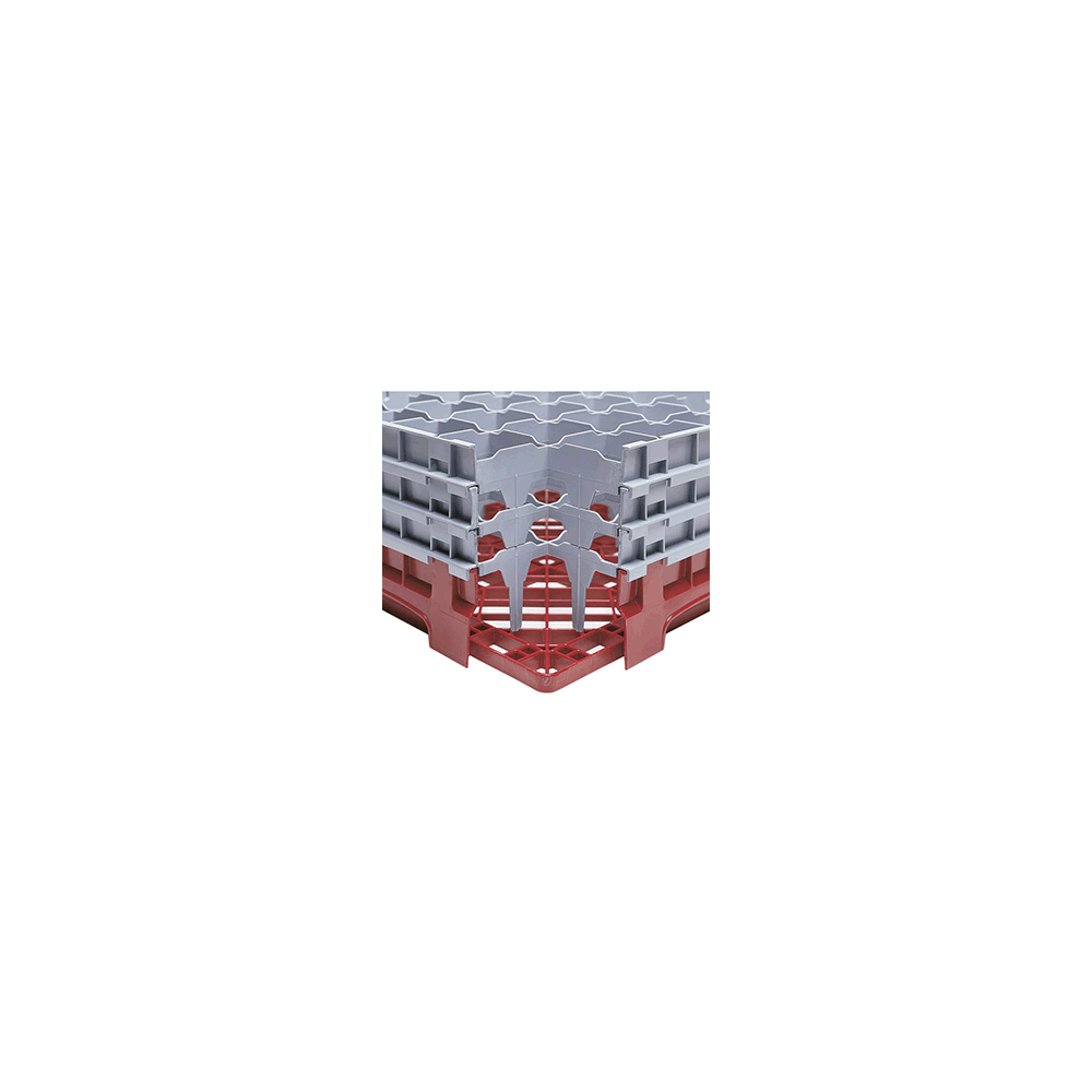 Кассета базовая для бокалов (36ячеек) р-р ячейки 7. 6*7. 6; пластик; H=92мм; серый, красный