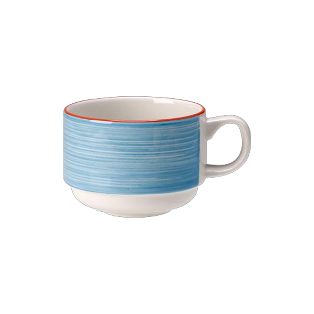 Чашка чайная «Рио Блю»; фарфор; 200мл; D=8, H=6см; белый, синий