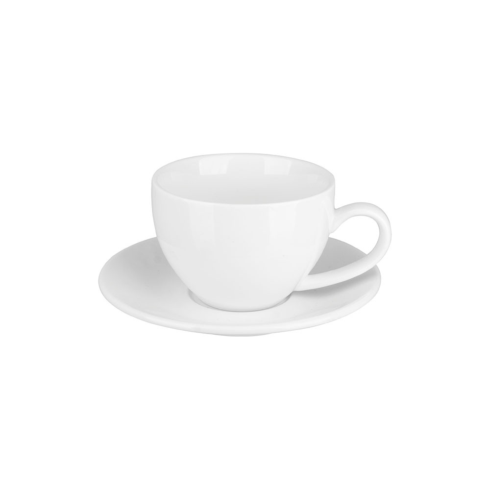 Пара чайная «Кунстверк»; фарфор; 200мл; D=88/140, H=70, L=115мм; белый