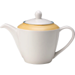 Чайник «Рио Йеллоу»; фарфор; 0, 85л; белый, желт.