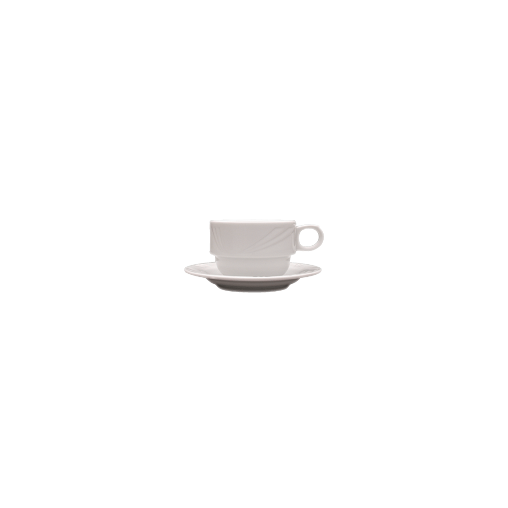 Чашка чайная «Аркадия»; фарфор; 180мл; D=75, H=65, B=110мм; белый