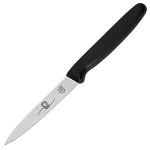 Нож для чистки овощей; сталь нерж., пластик; L=10, B=4см; белый, металлич.