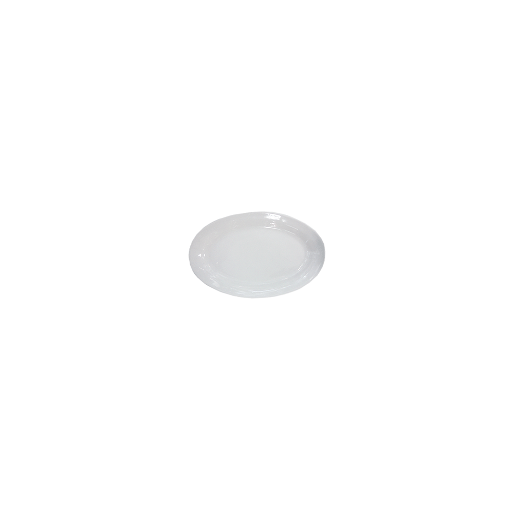Блюдо овальное ров. край; фарфор; H=45, L=365, B=235мм; белый
