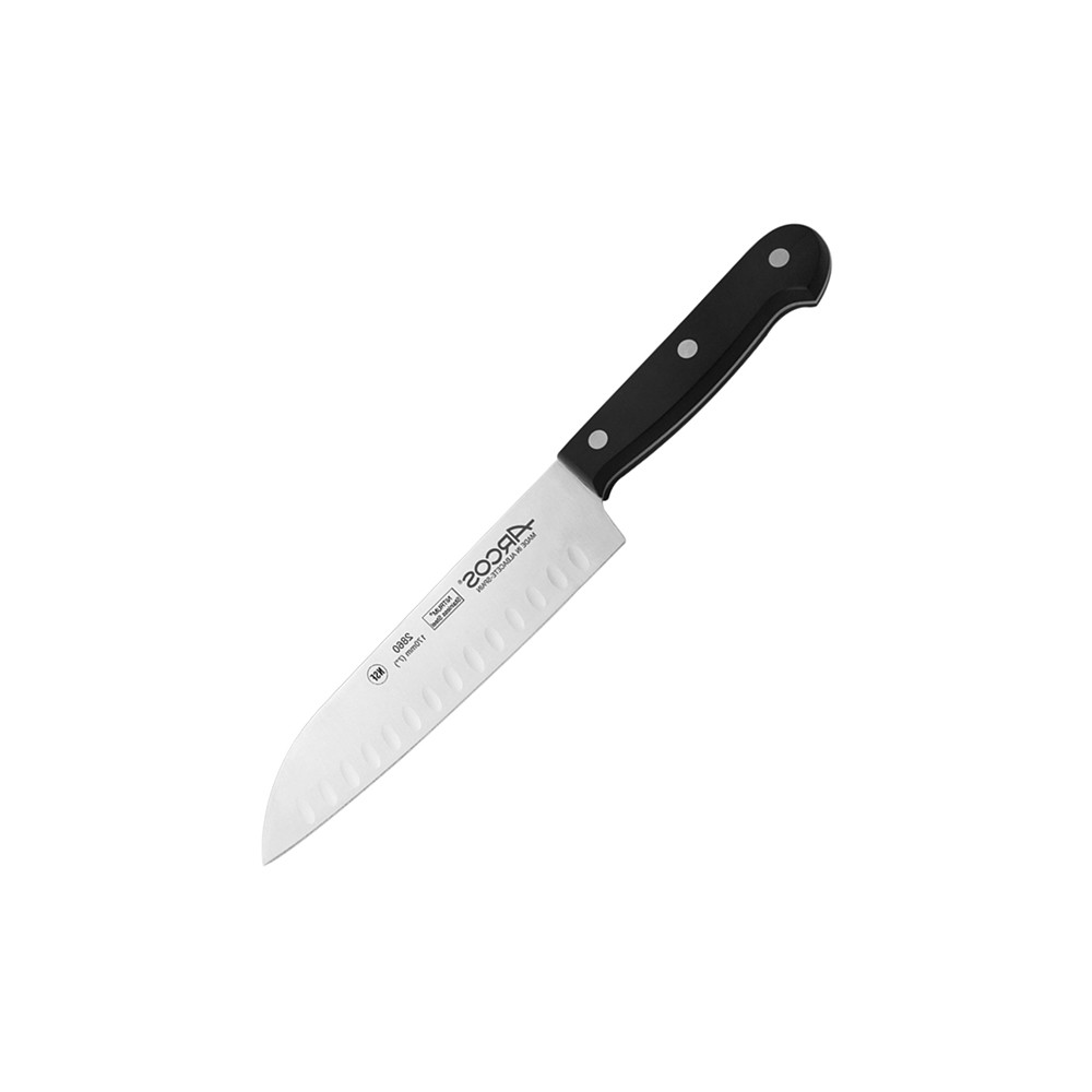 Нож поварской «Универсал»; сталь нерж., полиоксиметилен; L=292/170, B=42мм; черный, металлич.