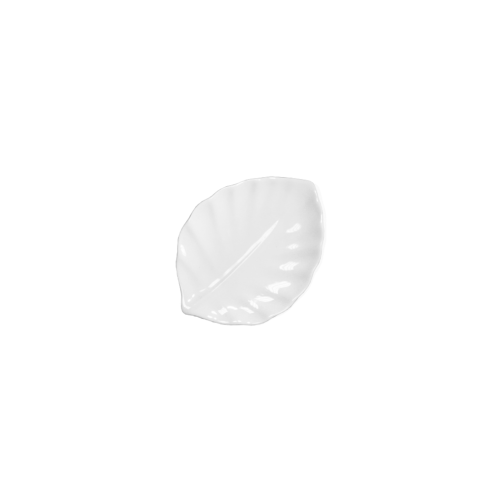 Блюдо-лист «Кунстверк»; фарфор; H=19, L=150, B=110мм; белый
