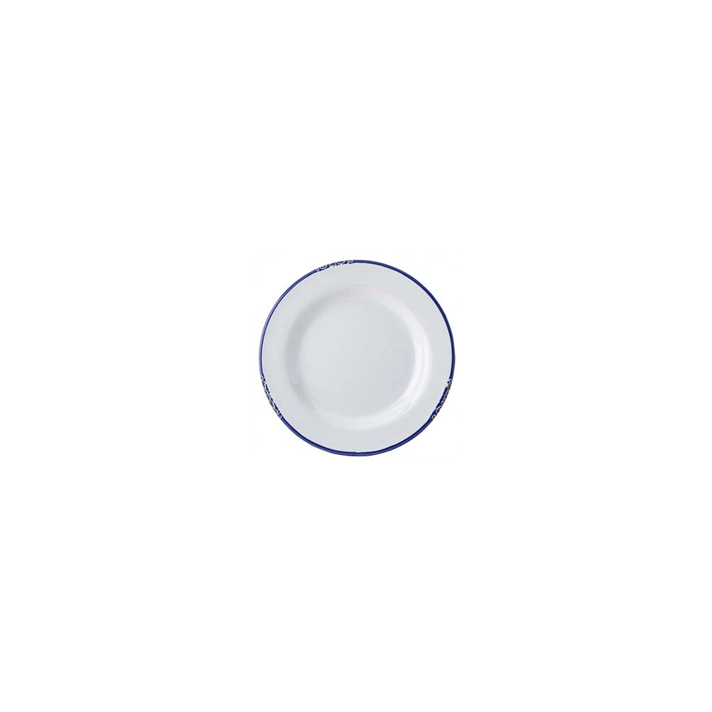 Тарелка мелкая «Эйвбери блю»; керамика; D=200, H=22мм; белый, синий
