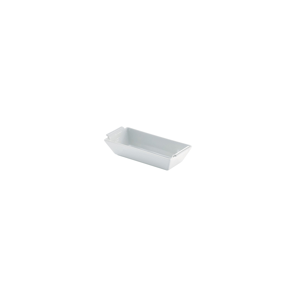 Блюдо прямоугольное глубокое «Бомбей»; фарфор; H=42, L=300, B=150мм; белый