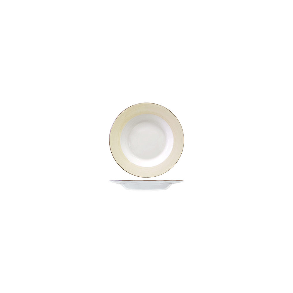 Блюдо глубокое «Чино»; фарфор; 0, 75л; D=300, H=35мм; белый, бежев.