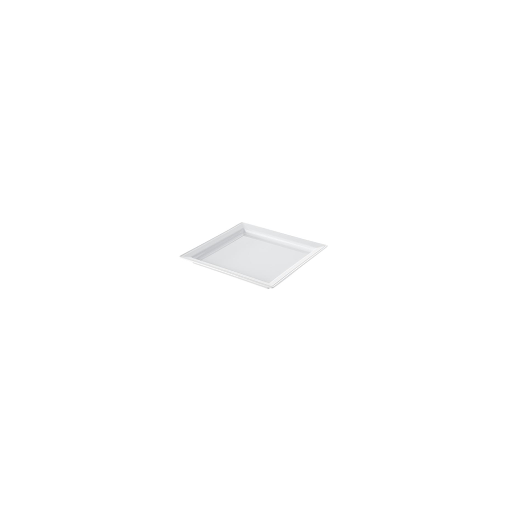 Блюдо квадратное глубокое; фарфор; H=22, L=250, B=250мм; белый
