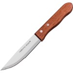 Нож для стейка «Проотель»; сталь нерж., дерево; L=250/125, B=27мм; металлич., коричнев.