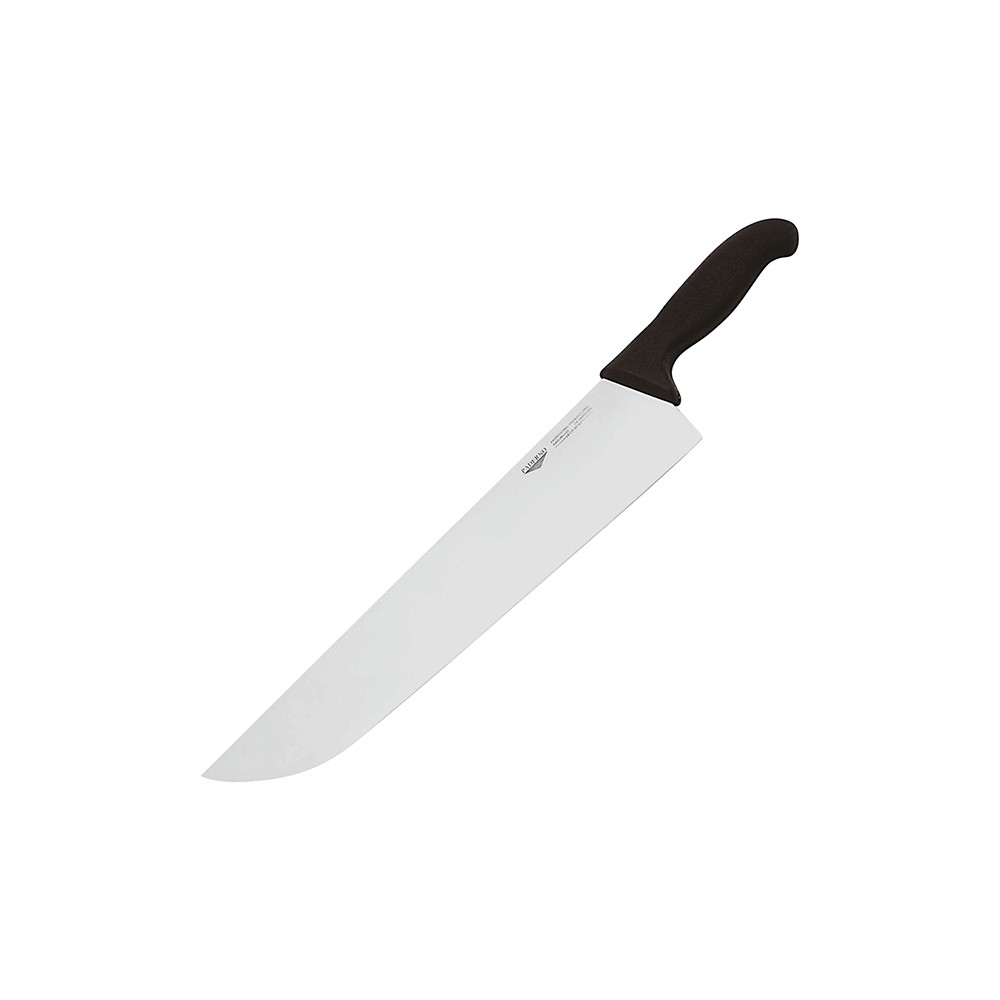 Нож поварской; сталь, пластик; L=360/495, B=70мм; черный, металлич.