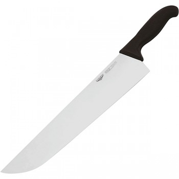 Нож поварской; сталь, пластик; L=360/495, B=70мм; черный, металлич.