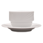 Чашка бульонная «Аркадия»; фарфор; 220мл; D=90, H=60, L=145мм; белый