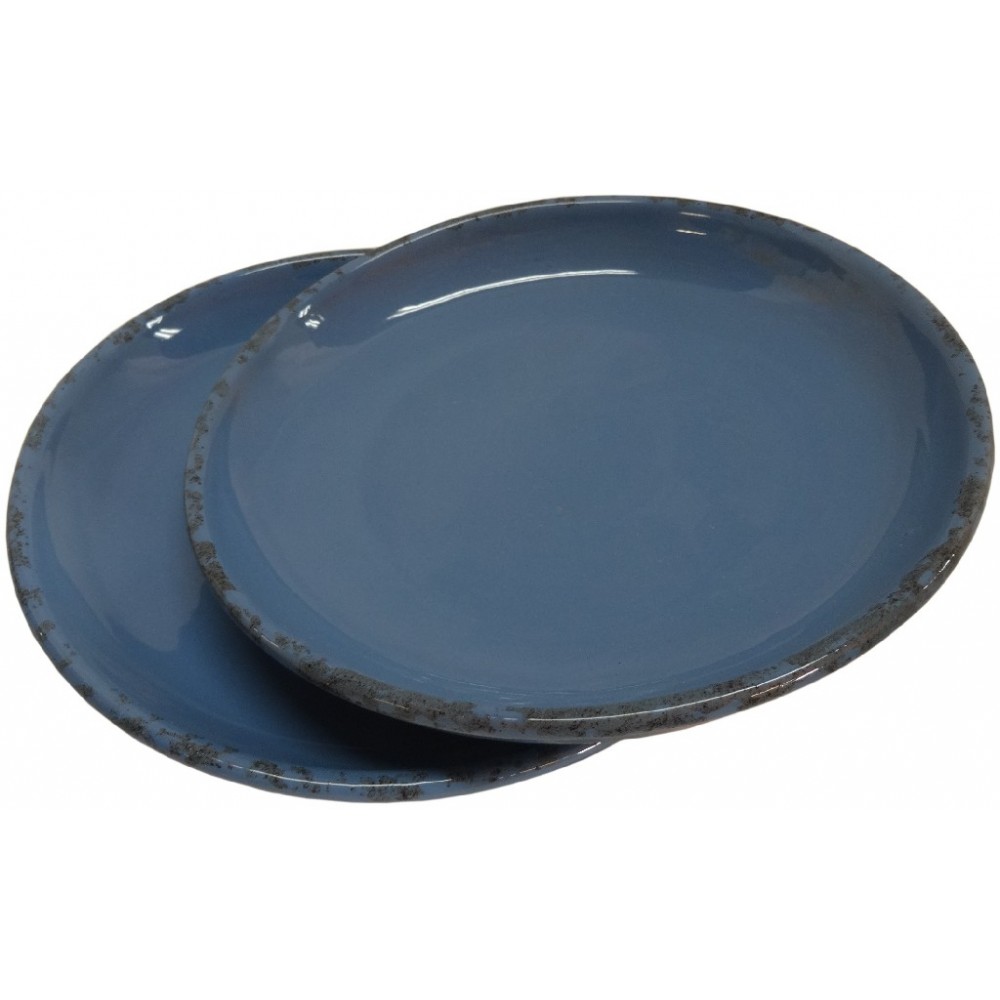 Миска для вторых блюд «Синий крафт»; керамика; D=18см; голуб.
