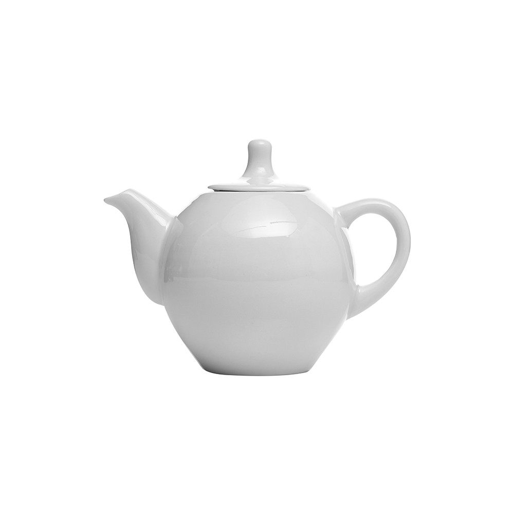 Чайник «Трактирный»; фарфор; 350мл; H=110, L=150, B=95мм; белый