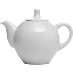 Чайник «Трактирный»; фарфор; 350мл; H=110, L=150, B=95мм; белый