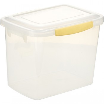 Контейнер для пищев. продук. с крышкой; полипроп.; 10л; H=23, L=30, B=22см; полупрозр.