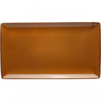 Блюдо прямоугольное «Террамеза Мастед»; фарфор; L=33, B=19см; св.корич.