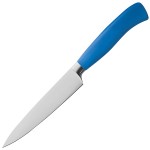 Нож кухонный универсальный «Платинум»; сталь нерж., пластик; L=29/16, B=3см; синий, металлич.