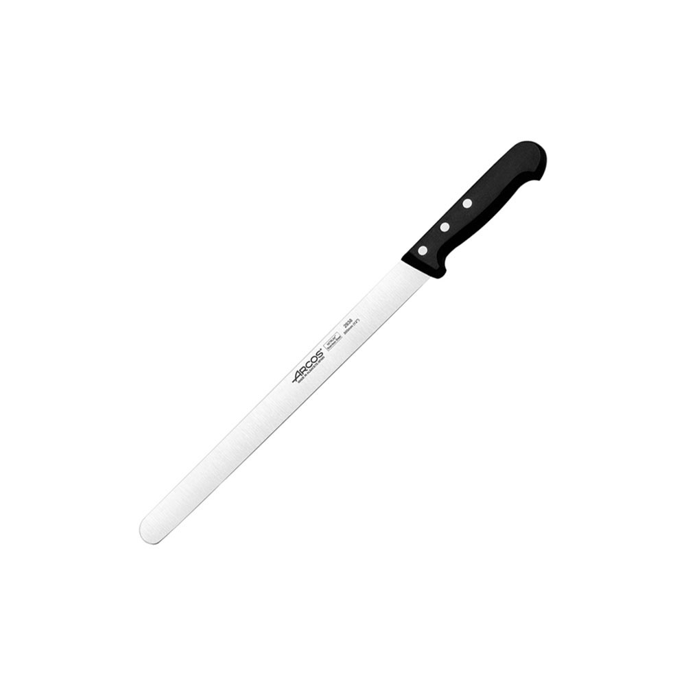 Нож для окорока «Универсал»; сталь нерж., полиоксиметилен; L=420/300, B=25мм; черный, металлич.