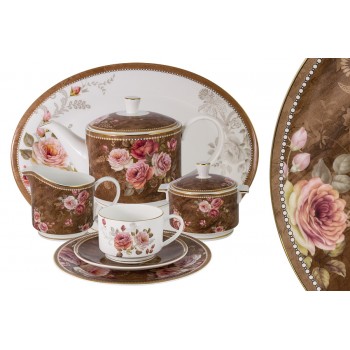 Чайный сервиз Английская роза, 12 персон, 40 предметов