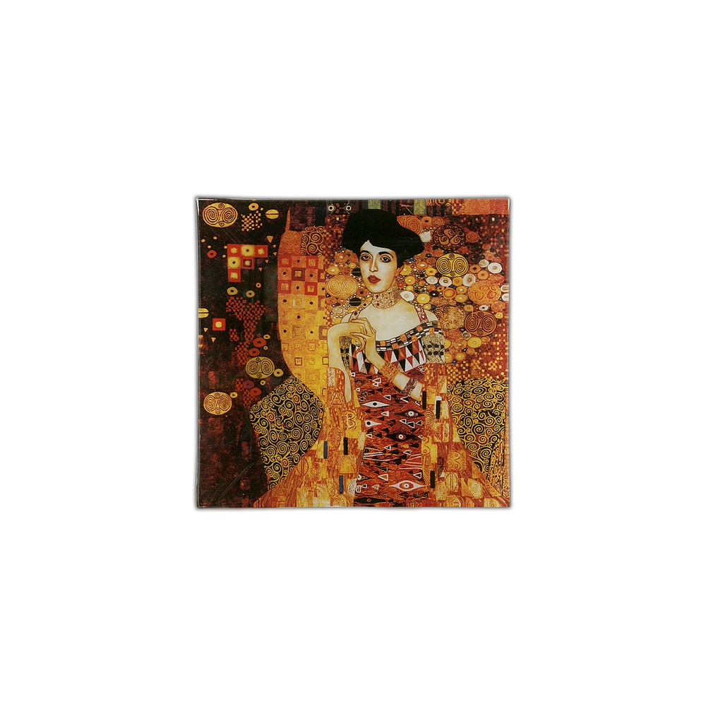 Тарелка квадратная Золотая Адель (Г.Климт), 13х13 см