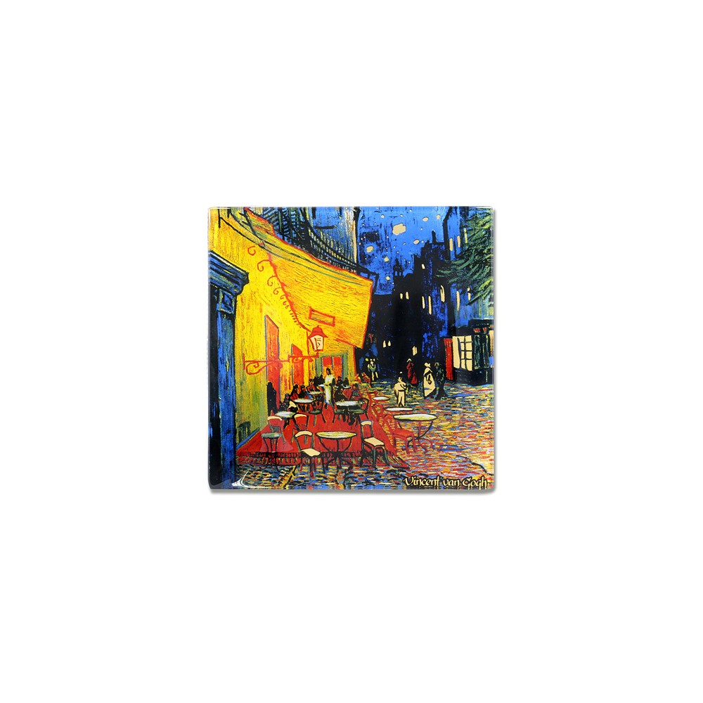 Тарелка квадратная Ночная терраса кафе (Ван Гог), 13х13 см