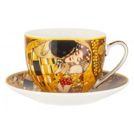 Чашка с блюдцем Поцелуй (Г.Климт), 0,26 л