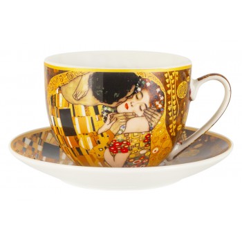 Чашка с блюдцем Поцелуй (Г.Климт), 0,26 л