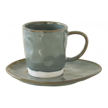 Чашка с блюдцем Interiors серая, 0,25 л