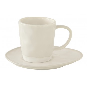 Чашка с блюдцем Interiors белая, 0,25 л