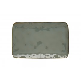 Тарелка прямоугольная  Interiors, серая, 20х13 см