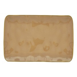 Тарелка прямоугольная  Interiors, коричневая, 27х19 см