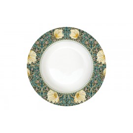 Тарелка суповая Уильям Моррис темно-зелёная, 21,5 см