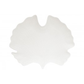 Блюдо Листок гинкго белый, 35х29 см