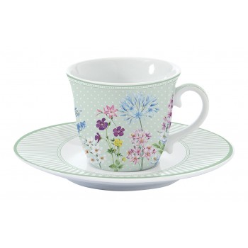 Чашка с блюдцем Цветение, 0,2 л