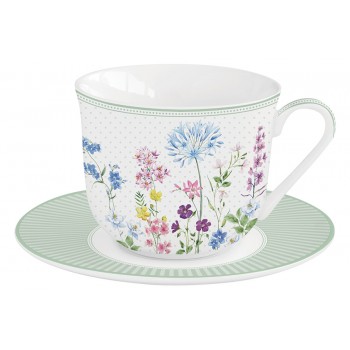 Чашка с блюдцем Цветение, 0,37 л