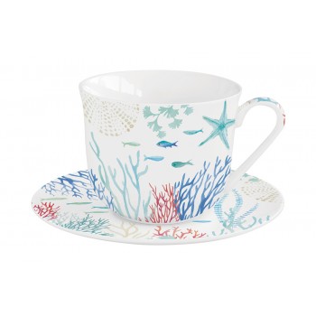 Чашка с блюдцем Море, 0,37 л