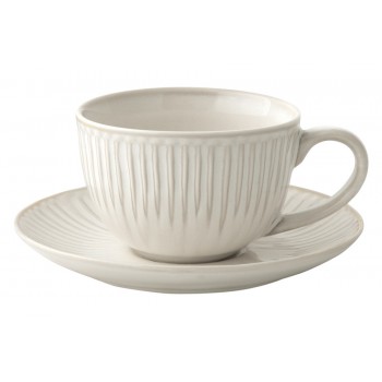 Чашка с блюдцем Gallery, белая, 0,25 л