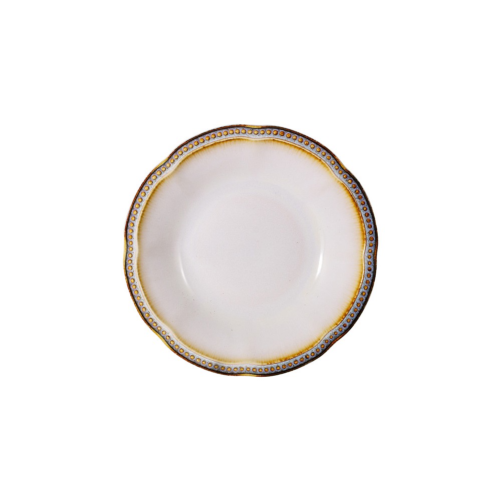 Тарелка суповая Pompeia кремовая, 23 см, 0,45 л