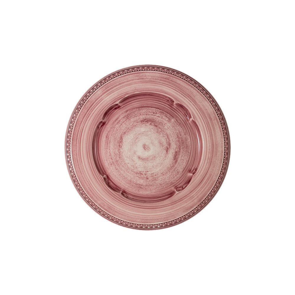 Тарелка обеденная Augusta розовая, 27 см