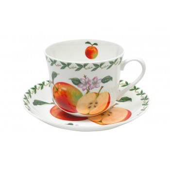 Чашка с блюдцем Яблоко, 0,48 л