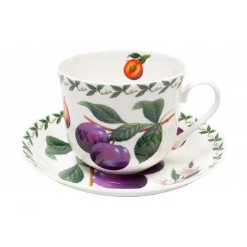 Чашка с блюдцем Слива, 0,48 л