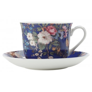 Чашка с блюдцем Цветочная муза, 0,48 л