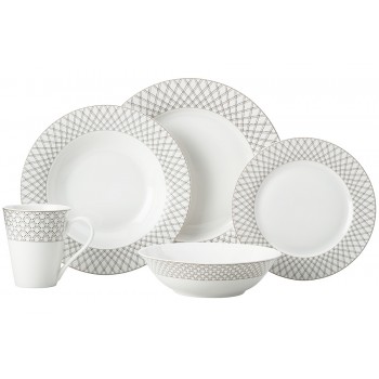 Обеденный сервиз Jewel (черный), 4 персоны, 20 предметов