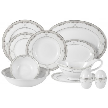 Обеденный сервиз Корона серебро, 12 персон, 50 предметов
