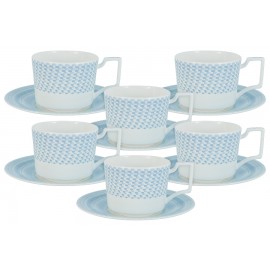 Чайный набор Блюз, 6 чашек 0,25 л, 6 блюдец