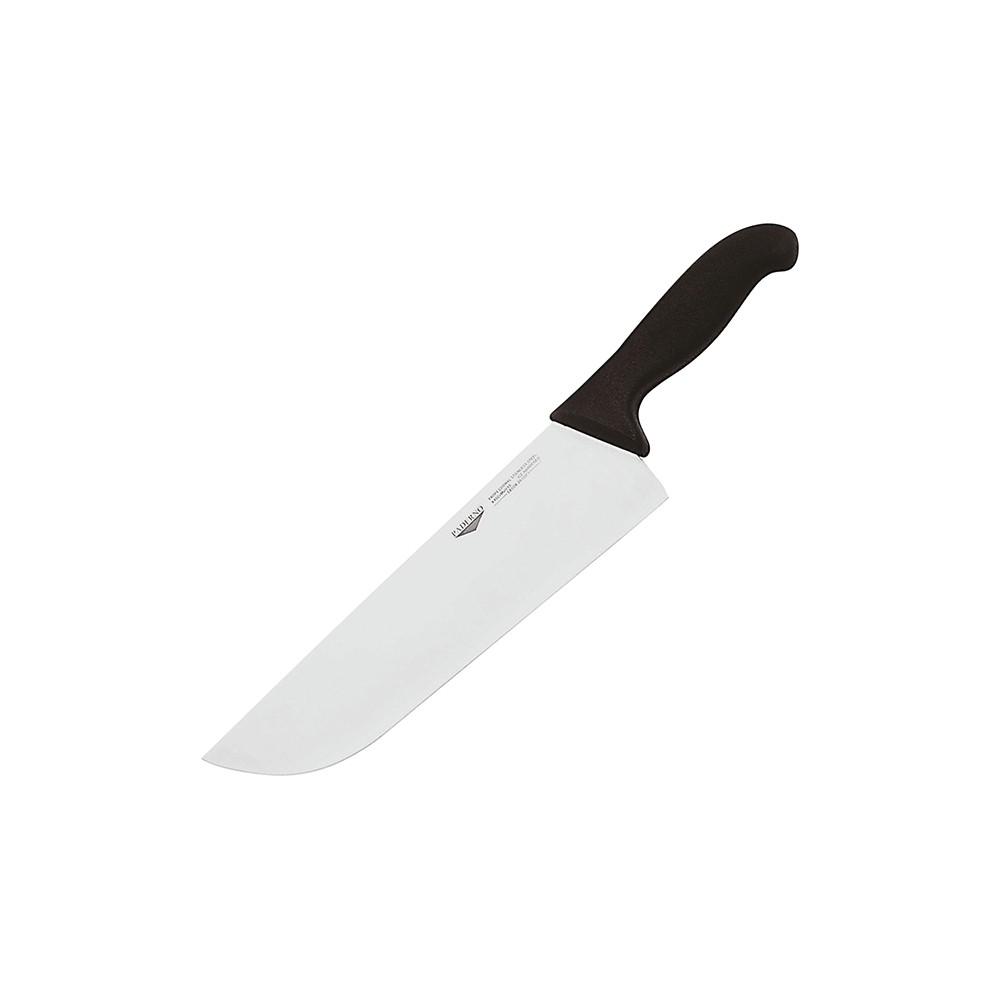 Нож поварской; сталь нерж.; L=26см; черный, металлич.