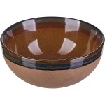 Салатник «Серфис»; керамика; D=150, H=65мм; коричнев.